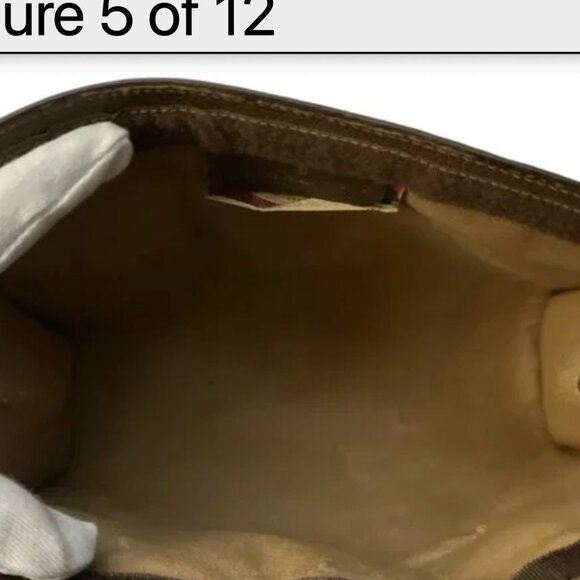 Gucci GG Sherry Line Green & Red Converted Crossbody Bag with Unbranded Pouch - Picture 12 of 14